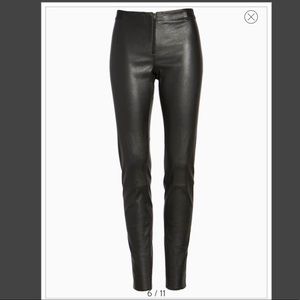 Alice & Olivia black leather leggings, sz 4